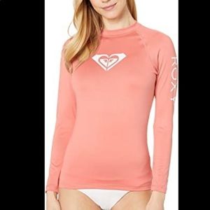 🌺Roxy Sunkissed Coral Swim Rash Guard Size S